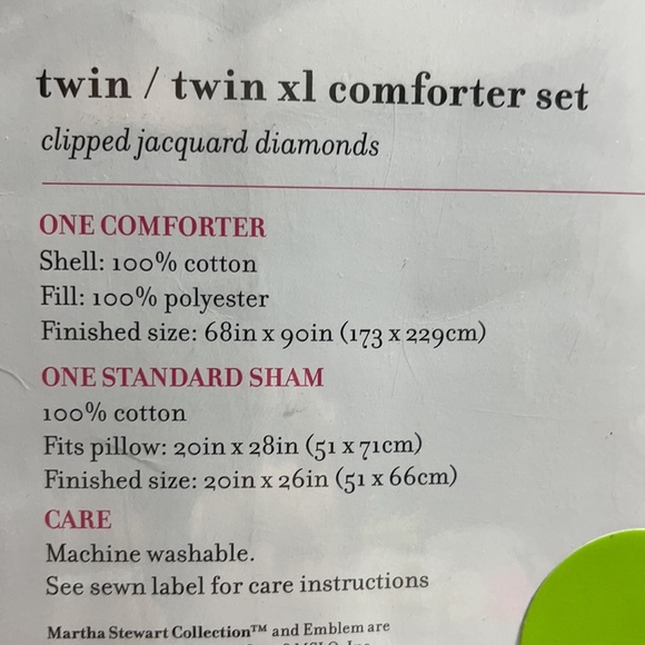 Martha Stewart Whim 2-Pc. TWIN XL Comforter Set - Picture 5 of 11